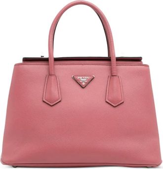 Prada Borsa a tracolla Saffiano Cuir con doppia chiusura a girello 2010-2025 - Rosa