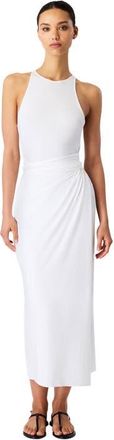 Another Tomorrow Sarong Tie Dress in White at Nordstrom, Size X-Large It