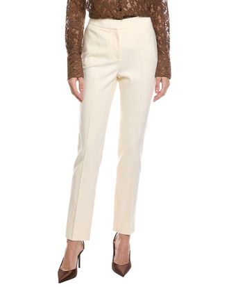 Oscar De La Renta Long Wool-Blend Skinny Pant