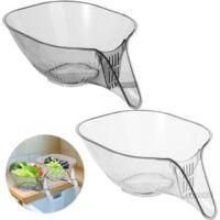 OEM Cesta De Escurridor Multifuncional, Cesta De Escurridor Extra&iacute;ble, Recipiente De Escurridor Para Cocina, Alimentos, 2 Piezas - Crezuo