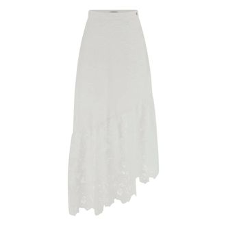 Guess Rokken, Dames, Wit, XS, Katoen, Sharon Eyelets Skirt