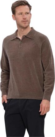 Profuomo Chenille Trui - Heren - Ronde hals truien - Bruin - XL - Truien & Vesten