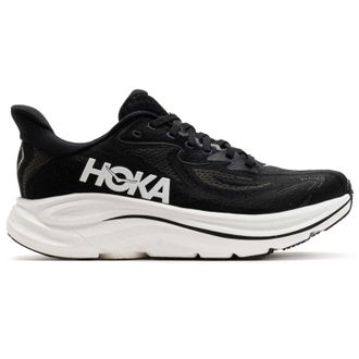 Hoka One One Hoka Clifton 10 Textile Mens Running Trainers - Black White - Size:UK 10.5
