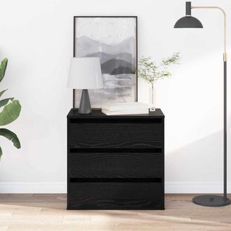 vidaXL Cassettiera Rovere Nero 60 X 41 X 58 Cm Legno Multistrato - Vidaxl