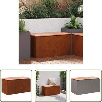 vidaXL Panchina in acciaio corten - Panchina da giardino Ruggine 80 x 40 x 43 cm acciaio corten