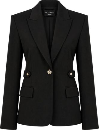 Twinset Giacca Actitude - Dames - Blazers - Zwart - L - Denim - Jassen