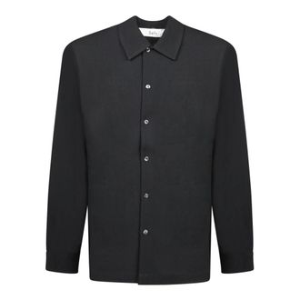 S&eacute;fr Lange mouwen- knoopsluiting aan de voorkant - Heren - Casual Overhemden - Zwart - S - Overhemden