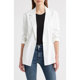 Rag & Bone Spencer Linen Blend Blazer in White at Nordstrom Rack, Size 12