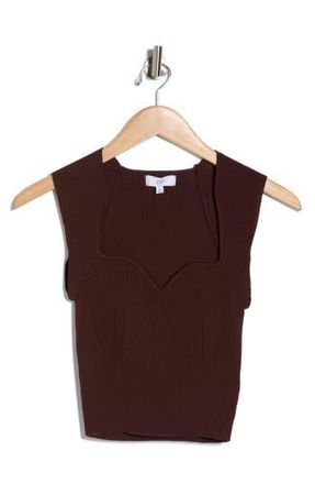 NSR Sweetheart Sleeveless Sweater Top in Brown at Nordstrom Rack, Size X-Large