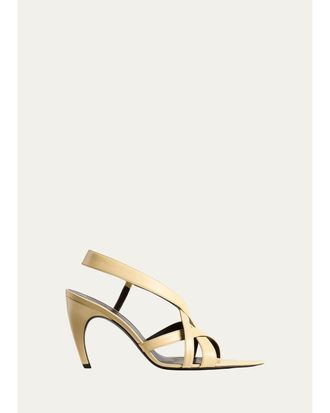 Khaite Sadie 85MM Multi-Strap Leather Sandals