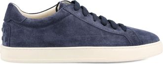 Tod's Su&egrave;de sneakers met studs - Blauw