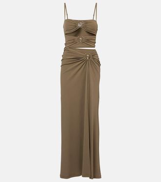 CHRISTOPHER ESBER Orbit ruched maxi dress