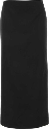 Gucci Black High-rise Silk Satin Maxi Skirt