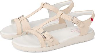 Marc Joseph New York Bleecker Street Sandals Womens Sandals Almond Beige Italo Grainy : 6.5 M, Leather
