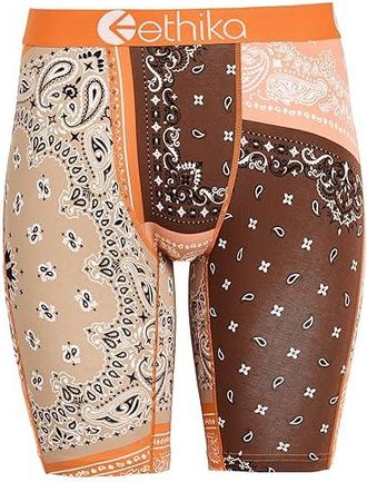 Ethika Muted Motifs Mens Underwear Rust/Orange : 2XL, Polyester/Spandex