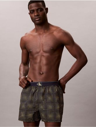 Calvin Klein Mens Monogram Logo Slim Boxer - Navy - XL