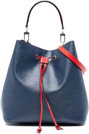 Louis Vuitton Pre-owned Bucket Bags, female, Blue, Size: ONE SIZE Pre-owned Drawstring Shoulder Bag
