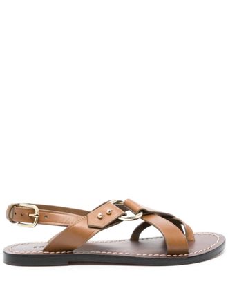 SOEUR Florence flat sandals - Brown