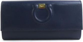 Ferragamo Pre-owned Wallets, female, Blue, Size: ONE SIZE Pre-owned Leather Wallet