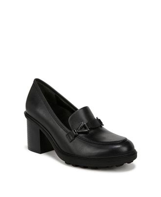 Vionic Womens Vionic Tiburon Loafers Black Waterproof Lug Sole Block Heel HAWK2083