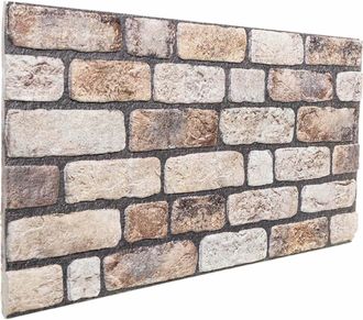 vidaXL Paneles De Pared 10 Uds. 100 X 50 Cm Marr&oacute;n Claro Espuma Eps Vidaxl