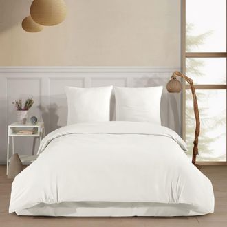 Blanc Avenue Juego de funda de edred&oacute;n 240x220 cm+ 2 FA 65x65 cm franela de algod&oacute;n