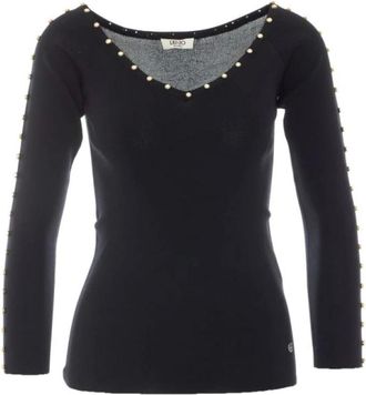Liu Jo Dames, Truien, Zwart, Maat: XS Viscose