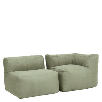 Icon Brand Sof&aacute; esquina modular de jard&iacute;n de 2 plazas, impermeable, verde salvia
