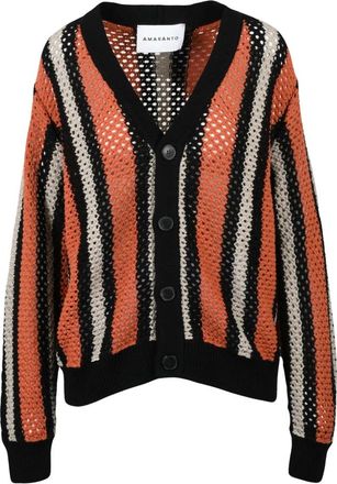 Amaranto Cardigan in tricot - Dames - Vesten - Veelkleurig - S - Katoen - Truien & Vesten