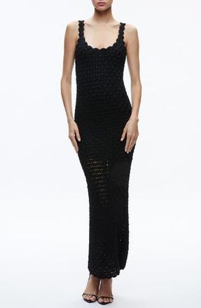 Alice & Olivia Bray Crochet Maxi Dress in Black at Nordstrom Rack, Size X-Small