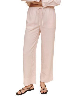 Bella Dahl Wide Hem Drawstring Linen-Blend Pant