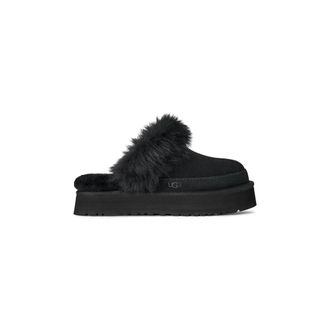 UGG Disquette Chalet Slipper - Dames - Pantoffels - Zwart - 36 EU - Wol - Schoenen