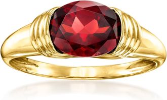 Ross-Simons Garnet Ring in 14kt Yellow Gold