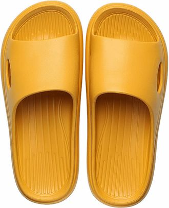 Generic Summer Home Flat Slippers Women Non-Slip Bathroom Slides Indoor Soft Bathroom Slippers Quick Dry Wide Fit Summer Beach Holiday Sandals Washable Comfor