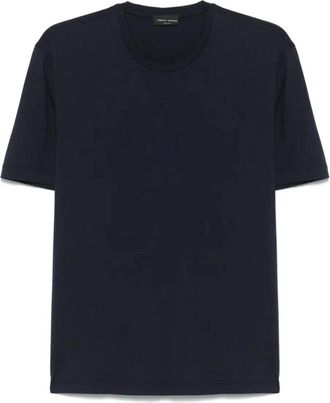 Roberto Collina Heren, Tops, Zwart, Maat: S