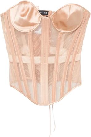 MUGLER Donna, Top, Beige, M, new