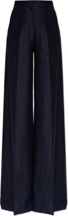 Max Mara Pinza Broeken - Dames - Wijde Broeken - Zwart - XS - Katoen - Broeken