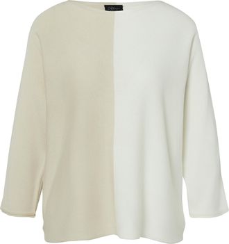 s.Oliver Black Label Strickpullover S.OLIVER BLACK LABEL, Damen, Gr. 34, beige nature, Strick, Obermaterial: 50% Baumwolle, 50% Modal, mehrfarbig, regular fit normal, U-Bo