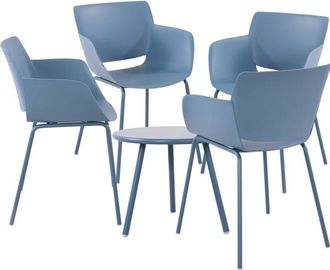 Clp Clp - Grupo De Asientos Minota Azul 4 Sillas