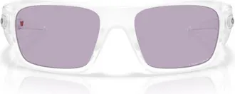 Oakley Masseter 60mm Rectangle Sunglasses in Matte Clear/prizm Slate at Nordstrom