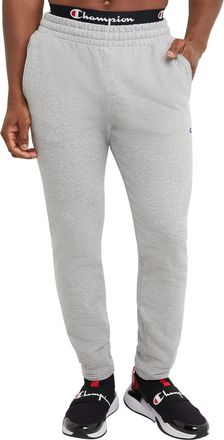 Champion Mens Poweblend Slim Pant, Left Leg C Sweatpants, Oxford Gray-549314, Large