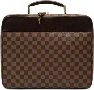 Louis Vuitton Vintage, unisex, Bruin, ONE Size, Leer, Pre-owned Ordinat