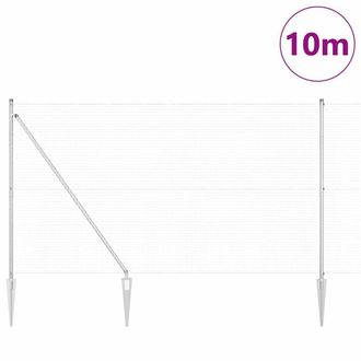 Berkfield Home Modern Fence Post Set Set of 2 Galvanised steel 10 x 1.5 m Durable in Silver