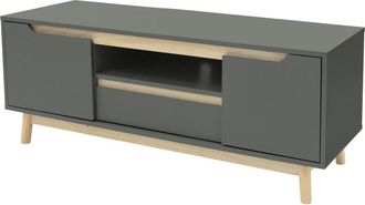 ML Design Mueble de tv hasta tablero madera pino verde-natural