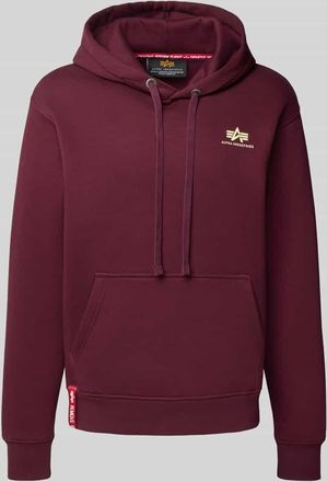 Alpha Industries Alpha Industries Hoodie mit Logo und Känguru-Tasche in Bordeaux, Größe XXXL