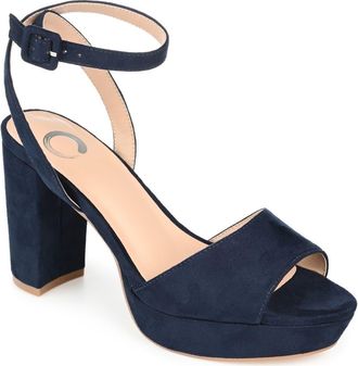 Journee Collection JOURNEE Nairri Platform Sandal in Blue at Nordstrom Rack, Size 12