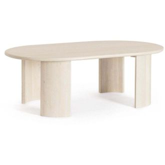 Decorspace Tavolino Orlando ovale struttura in legno di mango per interni -Marrone