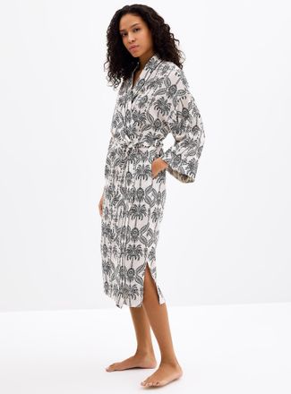 Miiyu Womens Tropical expression flowy robe
