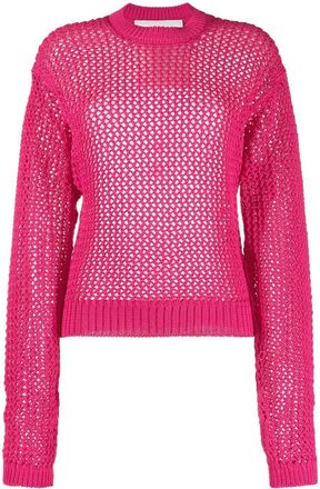 RAMAEL cotton open-knit jumper - women - Cotton - S - Pink