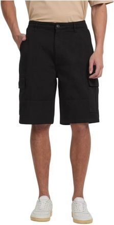 Guess Casual Shorts, male, Black, Size: W40 Twill Cargo Chino Shorts